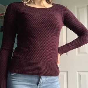 burgundy sweater